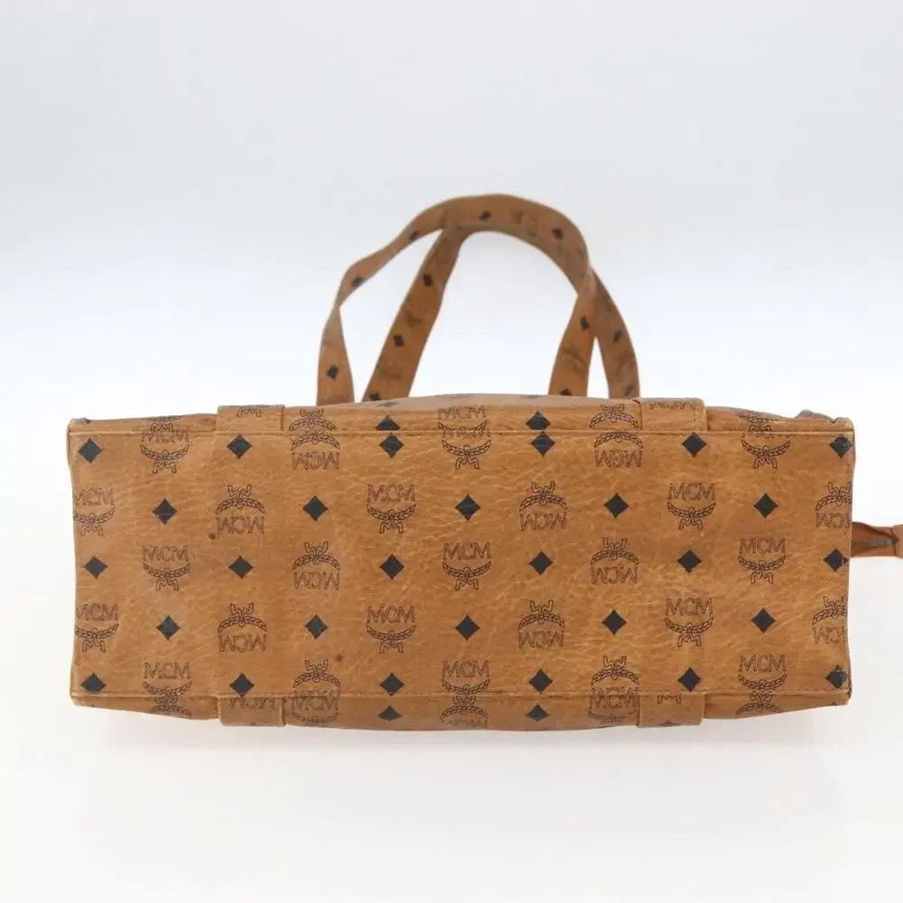 MCM Logogram Visetos Tote Bag Brown